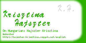 krisztina hajszter business card